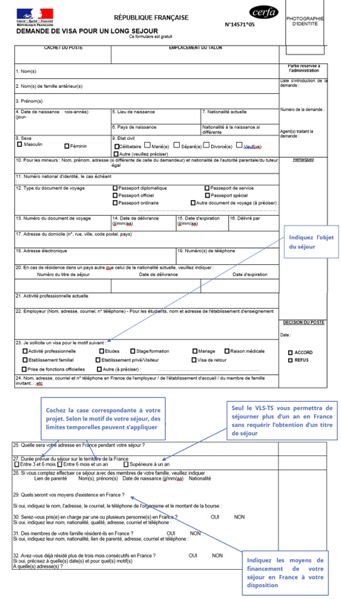 Demande de visa france